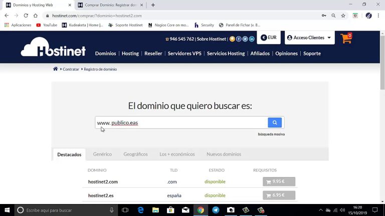 ¿Cómo se puede registrar un dominio?