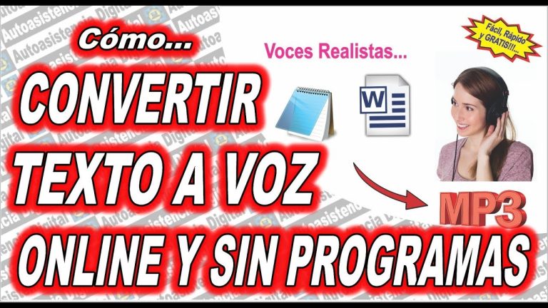 ¿Cómo convertir un archivo de texto a audio?