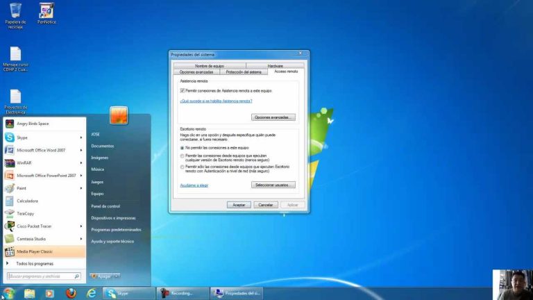 ¿Cómo hacer un escritorio remoto en Windows 7?